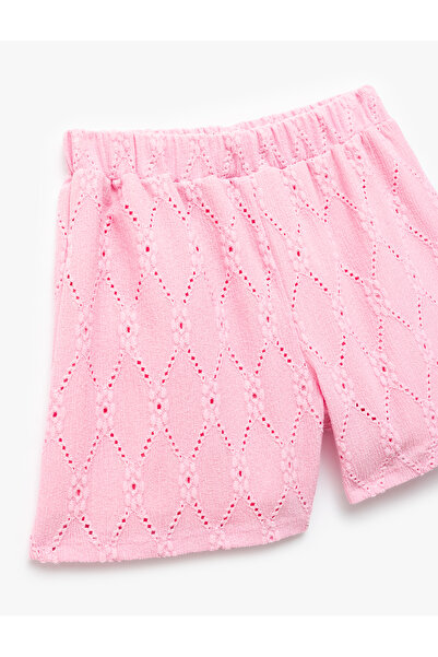 Koton Brodeli Detaylı Beli Lastikli Şort