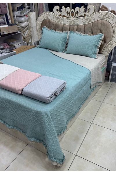 Naturel Collection Single Jacquard Ruffle Bedspread
