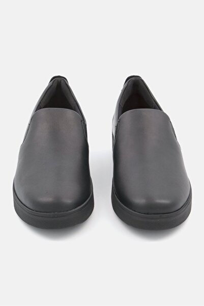 Fitflop Women Slip On Rally Leather Casual Shoes, Black