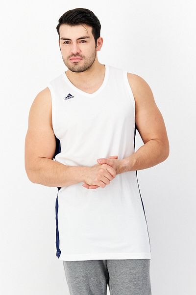 adidas Men Sportswear Fit Sleeveless Training Vest, White