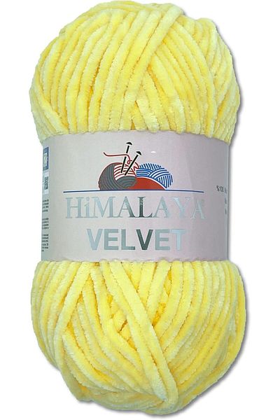 Himalaya velvet Dolphin Chenille Yarn 100g - Sun Yellow (90002), Fluffy & Shiny for Knitting & Craft