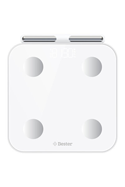 Bester BS7230 8 Elektrotlu Akıllı Tartı Kompakt Tasarım, LED Ekran, 56 Vücut ...