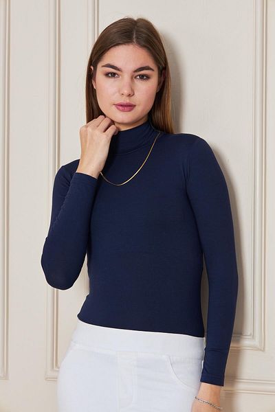 Irmak Kerekli Long Sleeve Viscose Lycra Turtleneck Body - 123