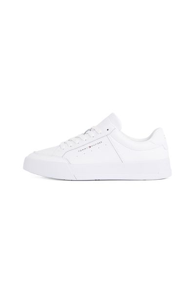 Tommy Hilfiger Tommy Hilfiger Men White Court Mix Leather Sneakers