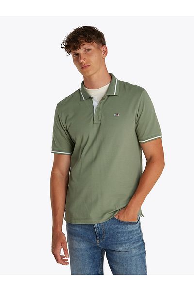 Tommy Hilfiger Tommy Hilfiger Men Aruba Green Regular Tipped Polo T-Shirt