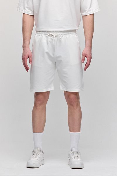 COMBİNE MİCHAİL Ανδρικό σορτς εκρού Comfort Fit & Bermuda