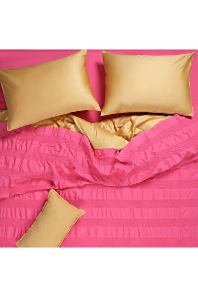 Zsa Zsa Zsu Braga Waffle Kıng Sıze Pamuk Pike 240x220 Cm Fuşya