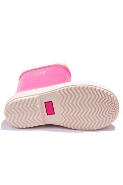 IGOR W10207 Splash Nautico Borreguito Fuşya Ortopedik Kürklü Kız Çocuk Yağmur Çizme