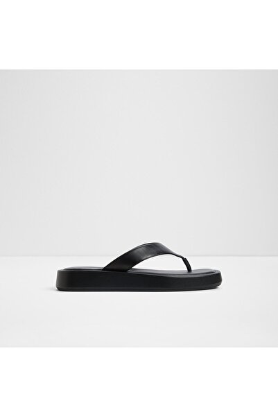 Aldo صندل مسطح أسود للنساء