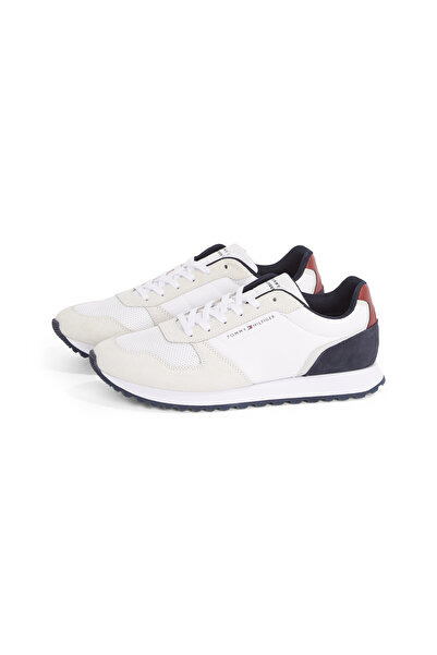 Tommy Hilfiger Tommy Hilfiger Men White Logo New Runner Suede Sneakers