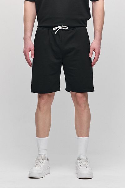 COMBİNE MİCHAİL Ανδρικό μαύρο σορτς Comfort Fit & Bermuda