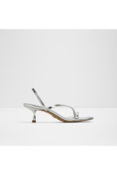 Aldo صندل بكعب فضي للنساء