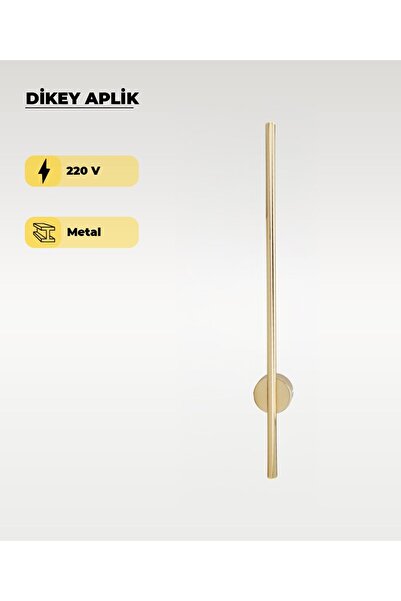 AC AYDINLATMA 12W Gold Dikey Aplik - Gün Işığı