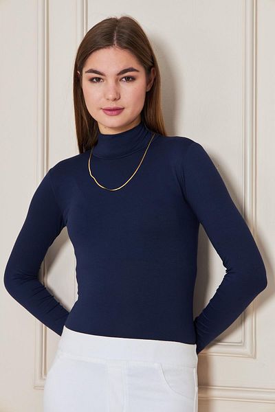 Irmak Kerekli Long Sleeve Viscose Lycra Turtleneck Body - 123