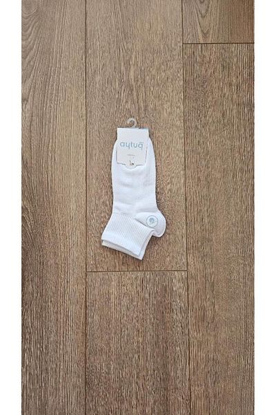 Aytuğ Women's Summer Season 4 Pairs Cotton Women's (Black-White) Booties Socks - 31205-4-