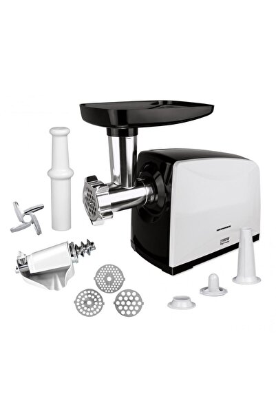 Heinner Месомелачка MG-2100BKWH, 2100W, 3 решетки, приставки за колбаси и киб...