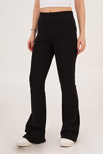 Hipo Trend Uskog kroja Osnovni Crne pantalone sa elastičnim strukom