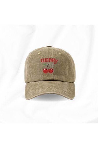 Touz Moda Washable Vintage Cherry Printed Unisex Hat