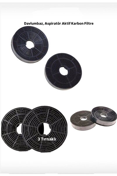 Vestel Ad 6001 X Davlumbaz Karbon Filtre 2 Adet, 2 Li Takım Çap 14 Cm 3 Tırnak