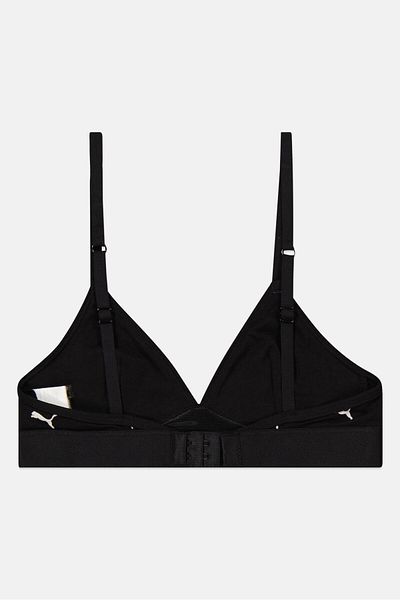 Puma Women Printed Padded Bra, Black