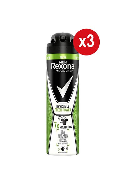 Rexona Rexona Αποσμητικό για Άνδρες Invisible Fresh Power 48h, 150 ml
