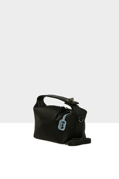 Bagmori Black Women's Real Leather Mini Oval Bag m 000008596