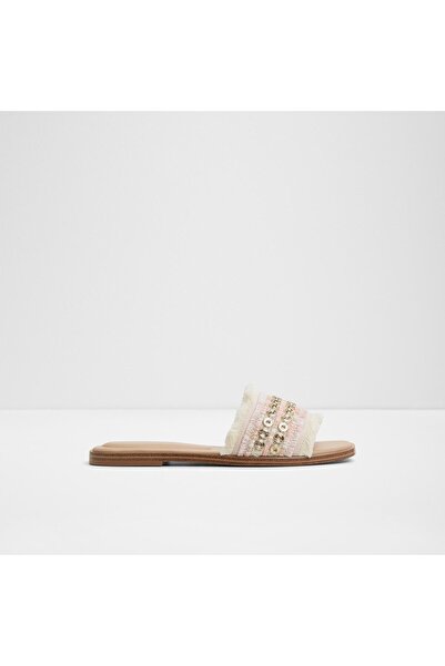 Aldo صندل مسطح بيج للنساء