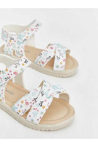 LC Waikiki Σανδάλια για κοριτσάκια LCW STEPS Velcro Cross Strap