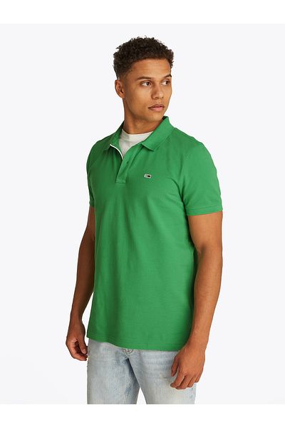 Tommy Hilfiger Tommy Hilfiger Men Coastal Green Slim Placket Polo T-Shirt