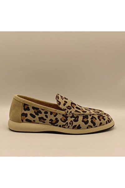 Ametist Punto Leopard Pattern Leather Women's Casual Shoes