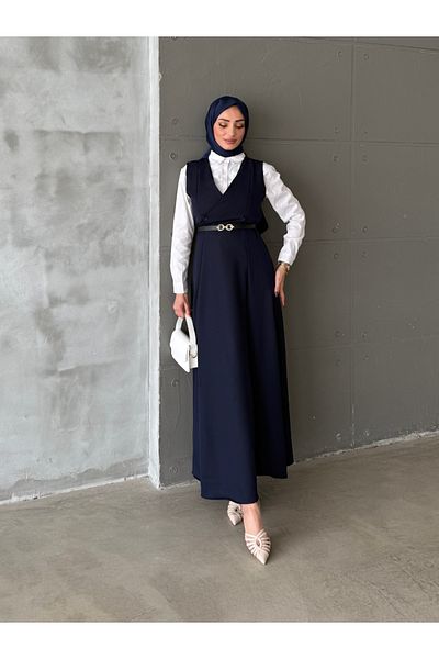 ENSA TESETTUR Παπούτσια Navy Blue Hira Belted Gilet