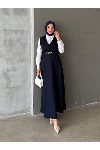 ENSA TESETTUR Παπούτσια Navy Blue Hira Belted Gilet
