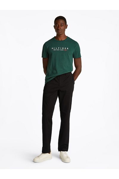 Tommy Hilfiger Tommy Hilfiger Men Black Denton Stretch Cotton Straight Chinos