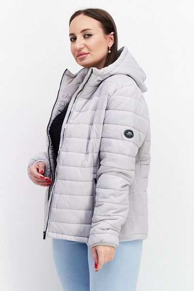 Trespass Women Hooded Plain Quilted Jacket, Grey