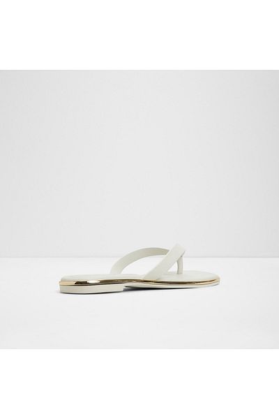 Aldo White Flat Sandals For Women
