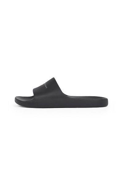 Tommy Hilfiger Tommy Hilfiger Women Black Tommy Jeans Printed Pu Pool Slides