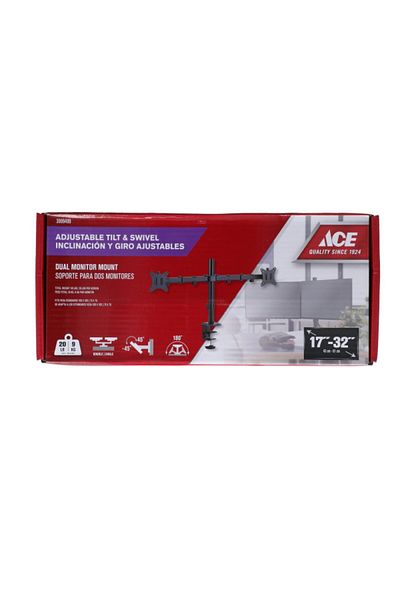 ACE Adjustable Tilt & Swivel Dual Monitor Mount 17-32 inch