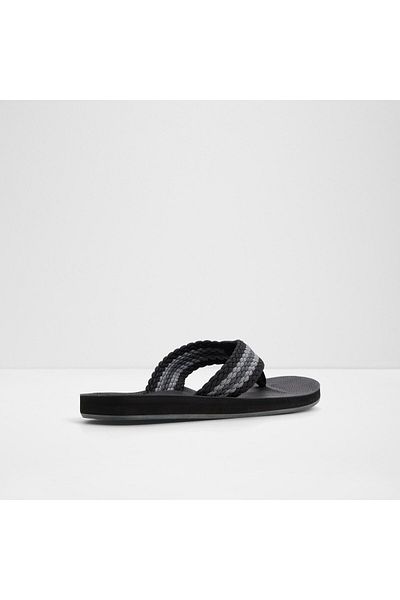 Aldo صندل مسطح أسود للرجال