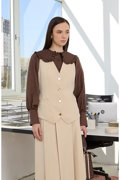 Fatma Atasoy Double Stone Midi Vest