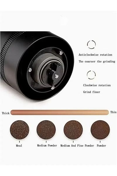 COOYA Portable Electric Grinder, Coffee Bean Grinder, USB Rechargeable Automatic Conical Burr Grinder