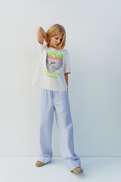 GIA - ART Plave vode, moja srca Štampano Djevojačka 100% pamuk majica