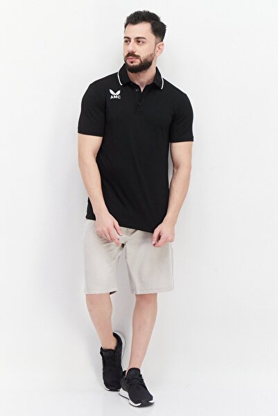 Castore Men Sportswear Fit Short Sleeves Running Polo Shirt, Black