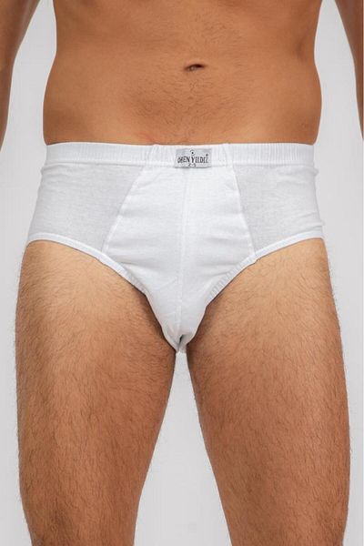 ÖREN YILDIZ Ören Yıldız 5002-3 3-Pack 100% Cotton Men's White Panties