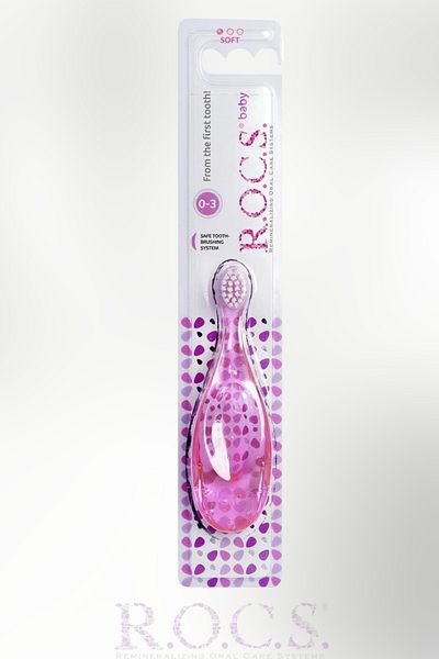 R.O.C.S. Soft Toothbrush for 0-3 Years Old Baby (Pemek Color)