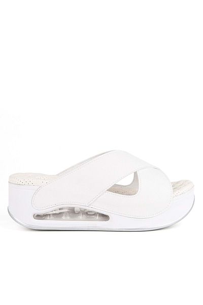 WALKONT 31210-019 Papuci de damă cu talpă anatomică WHITE