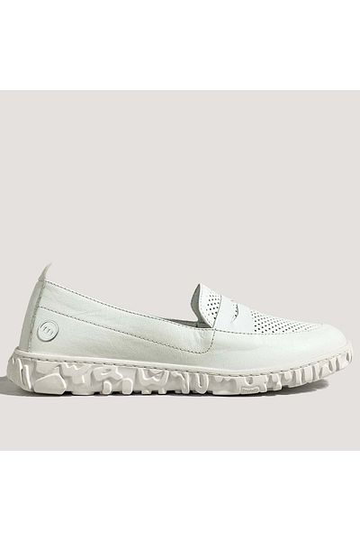 Mammamia 325 Pantofi casual din piele pentru femei - alb - 36