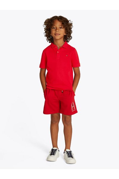 Tommy Hilfiger Tommy Hilfiger Boys Primary Red Flag Regular Polo T-Shirt