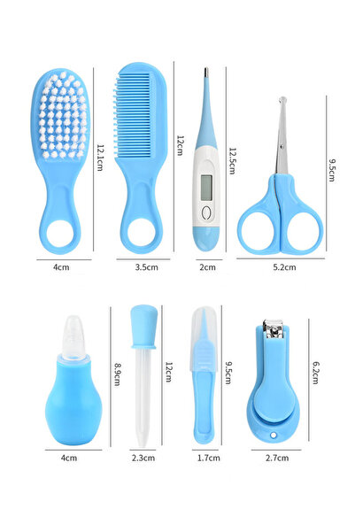 Onetick 8'li Bebek Bakım Seti Dijital Termometre, Tırnak ve Burun Temizleme Aletleri