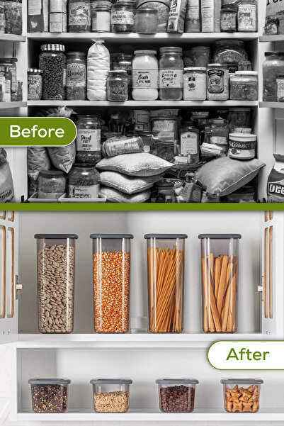 Vienev 2 Liter 6-Piece Silicone Lid Storage Tag Anthracite