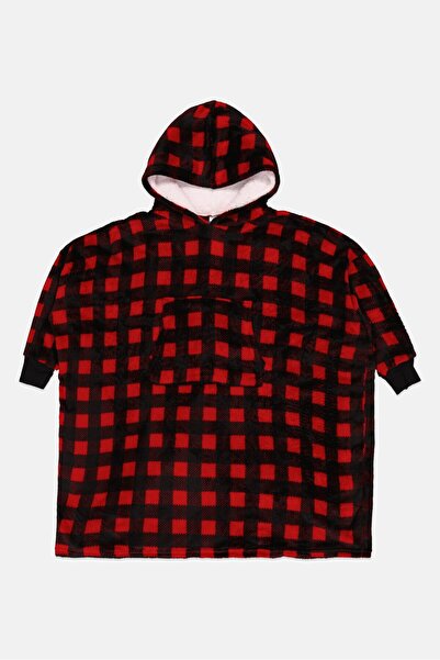 Sleep On It بيجاما بناتي بغطاء رأس وأكمام طويلة بغطاء رأس مربعات، متعددة الألوان